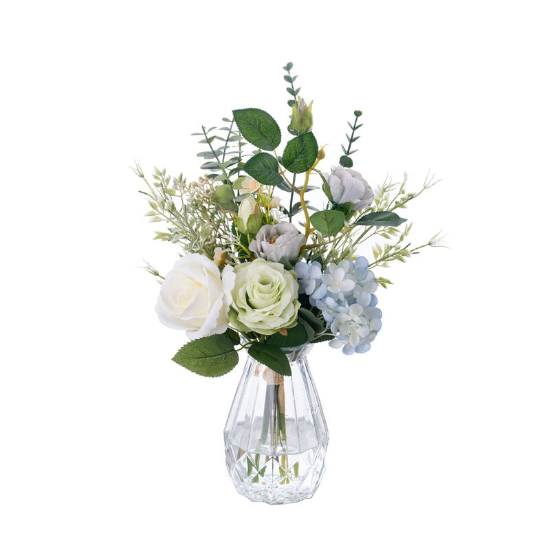 Artificial Hydrangea Bouquet with Elegant Rose Design for Weddings | Stunning Wall Decor and Handheld Floral Arrangement CF02002