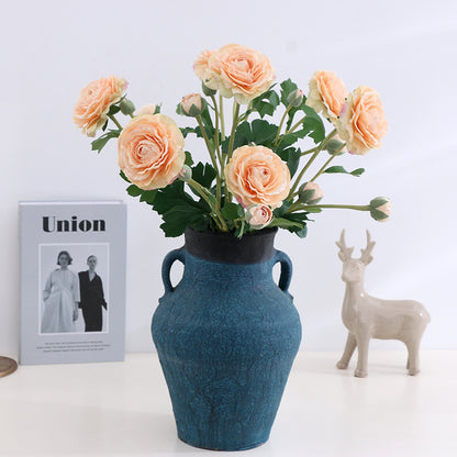 Luxurious Faux Lotus & Peony Artificial Flowers - Hydrating Feel with Two Stunning Heads for Home and Living Room Décor