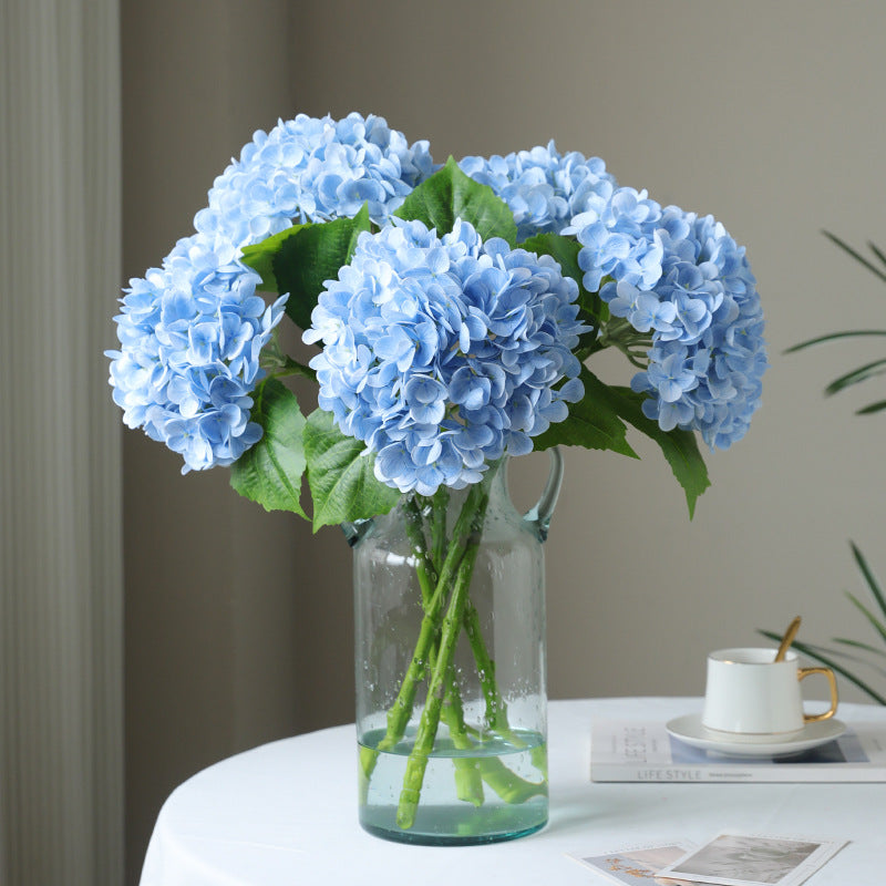 Realistic Hydrangea Faux Flowers -  Touch Moisture-Resistant Floral Decor for Living Room and Bedroom - Perfect for Photography Props and Elegant Home Accents