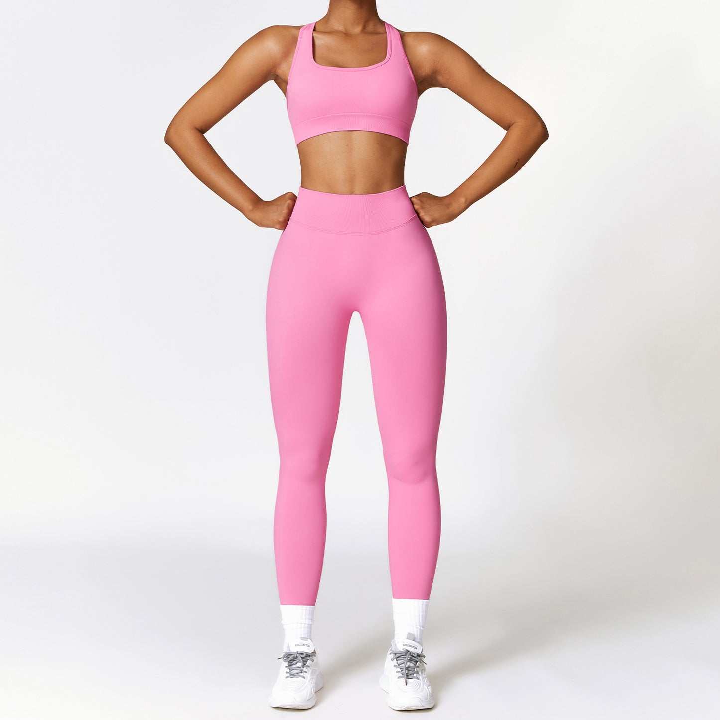 Seamless Body Sculpting Yoga Set for Women Quick Dry Activewear with Beautiful Back Design for Running and Fitness 7318