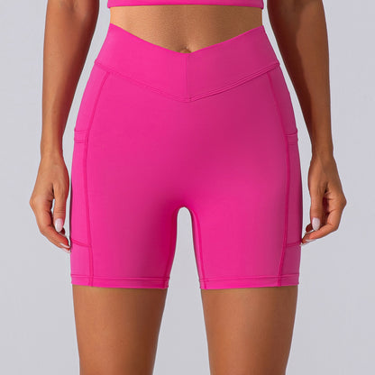 High Waisted Butt Lifting Fitness Shorts with No Show Stitching Double Sided Soft Yoga Shorts for Women for Workout and Everyday Comfort