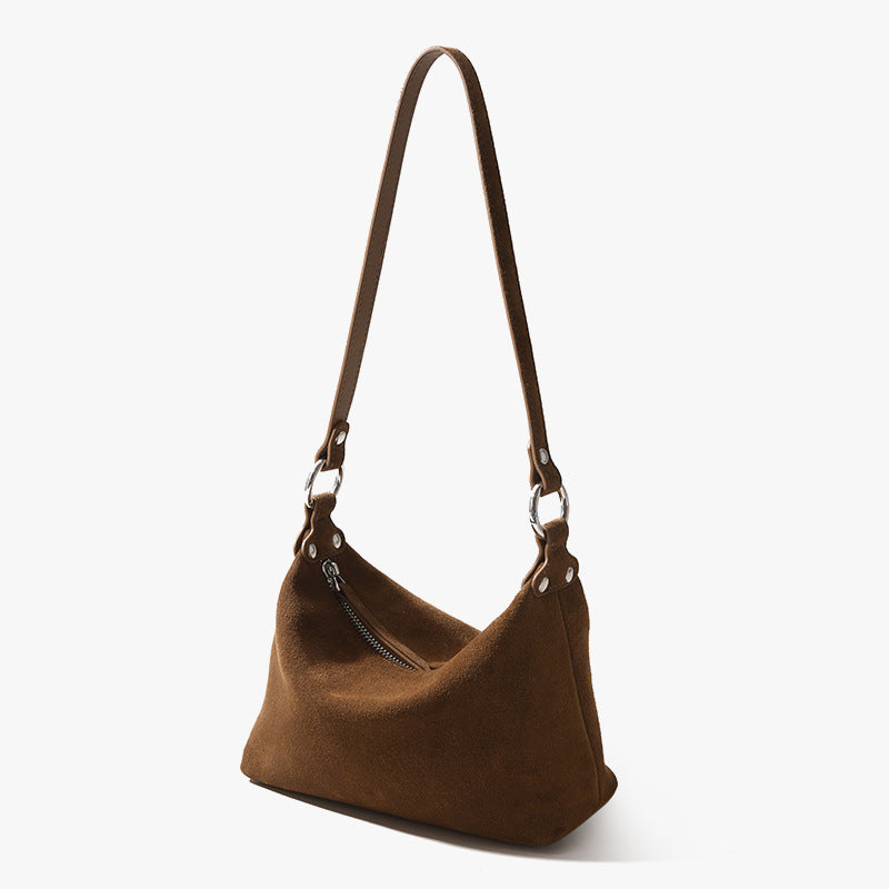 K s Luxurious High Gloss Leather Vintage Inspired Large Capacity Pillow Bag Commuter Tote for On the Go Style Real Leather Shoulder and Crossbody Design