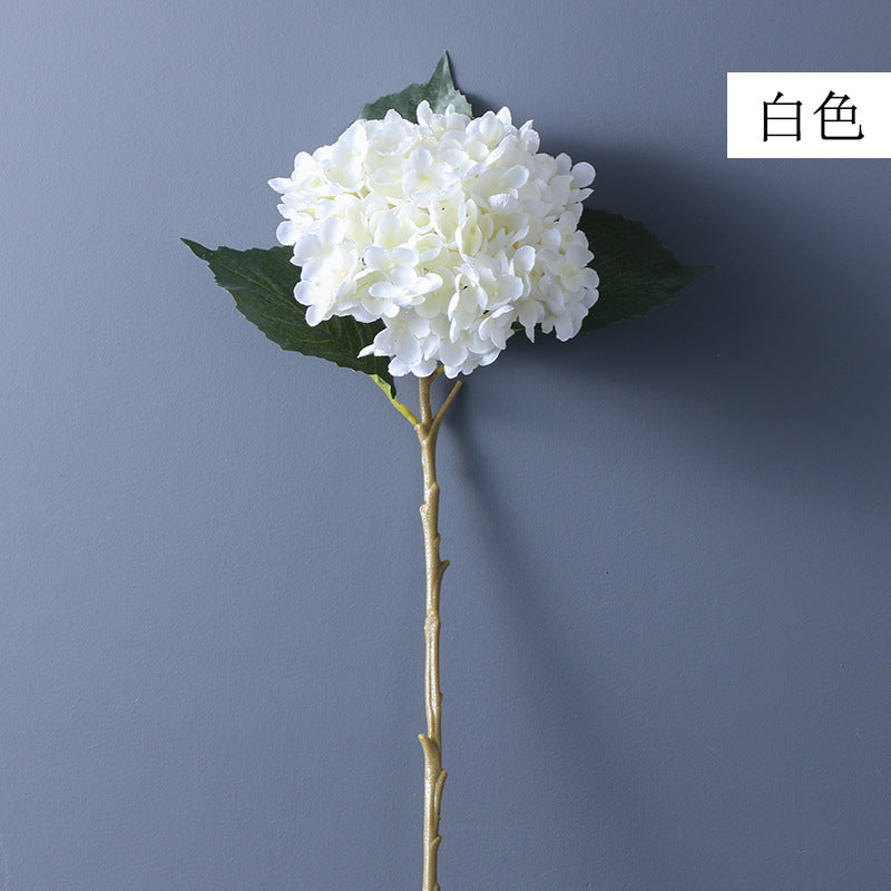 Realistic Artificial Hydrangea - Stunning White 11-Branch Floral Stem Perfect for Home Decor, Weddings, and Special Events