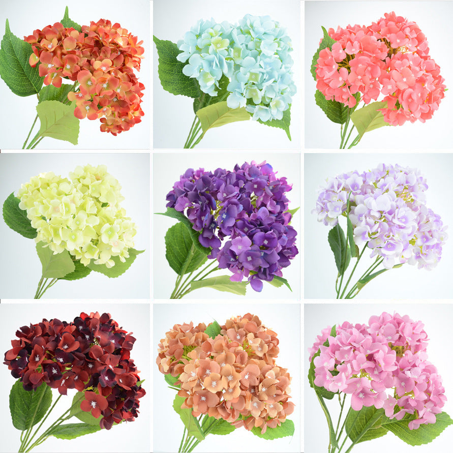 Stunning 5-Head Hydrangea Artificial Silk Flowers - Perfect for Wedding Decorations, Home Decor, and Event Centerpieces