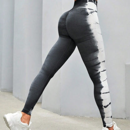 High Waisted Tie Dye Striped Yoga Pants for Women Butt Lifting Running and Fitness Leggings for Outdoor Sports Gym Workouts