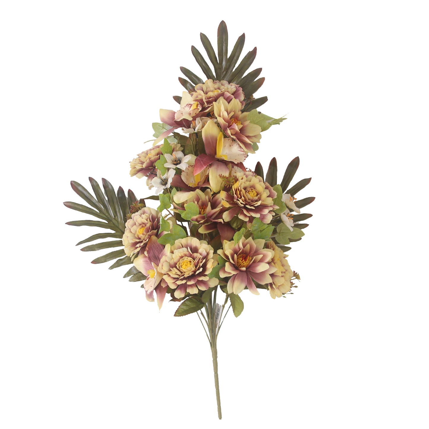 18-Prong Cattelan Style Elegant Faux Peony and Paeonia Floral Arrangement - Exquisite European Design for Home Decor