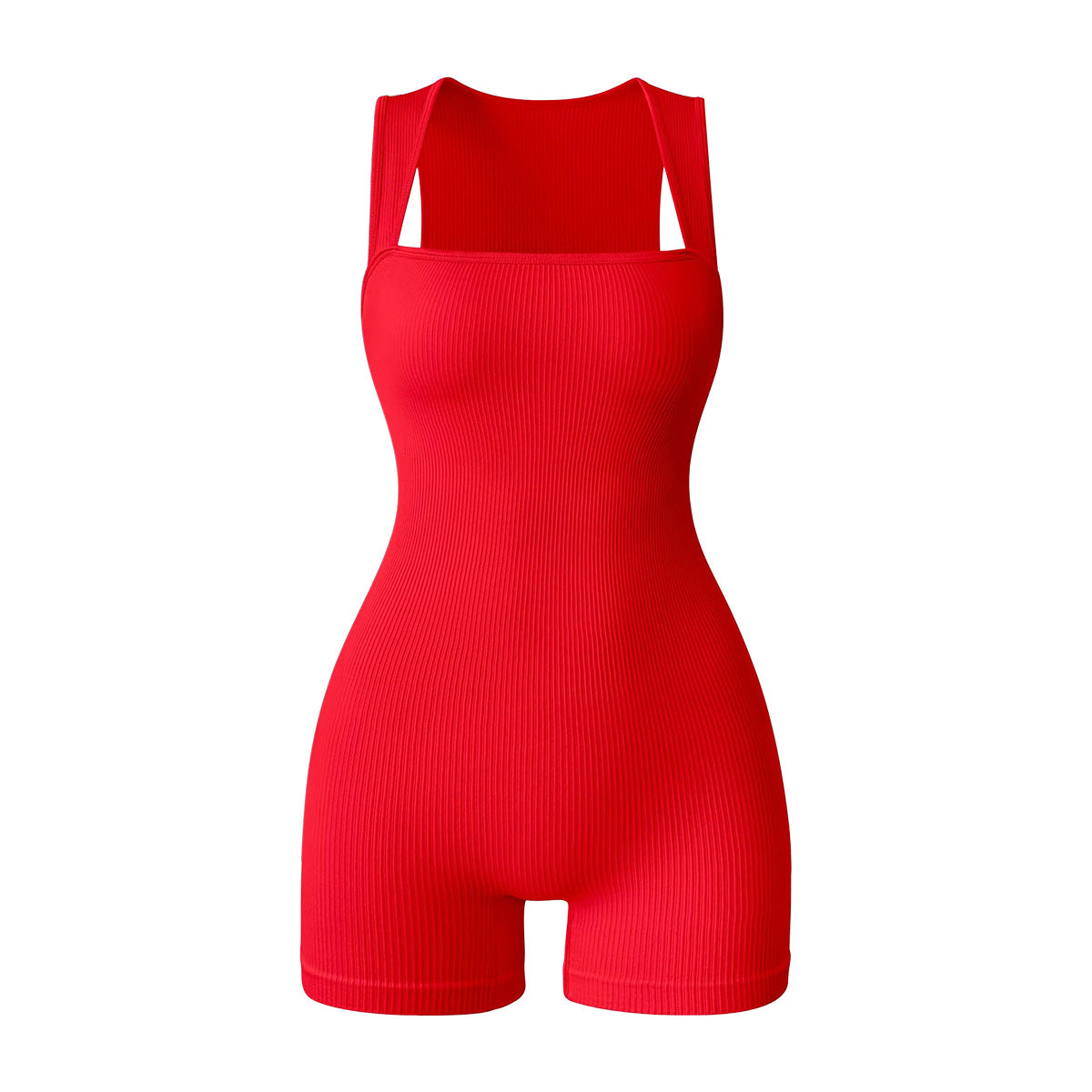 Autumn Winter Ribbed Sleeveless Yoga Jumpsuit No Show Lines Peach Butt Lift High Elasticity Activewear Bodysuit for Comfort