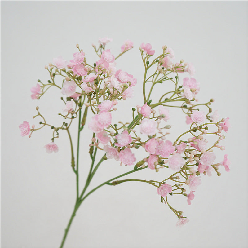 Charming Artificial Baby's Breath Flower Single Stem Bouquet - Elegant Bridal Handheld Floral Arrangement for Weddings and Celebrations - Realistic Plastic Faux Flowers for Stunning Decorations