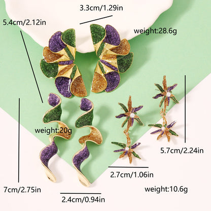 Versatile Floral Geometric Earrings for Women - Perfect for Festivals, Everyday Wear, and Special Occasions