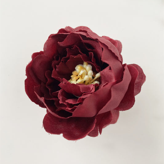 Realistic Faux Peony Rose Flower Head for Weddings - Stunning Silk Fabric Floral Decor, Perfect for Photography Props and Event Decoration