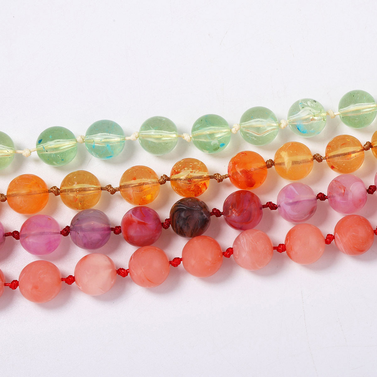 Chic and Fresh Minimalist Geometric Crystal Bead Knotted Necklace for Women - Versatile and Trendy Accessory for Any Outfit