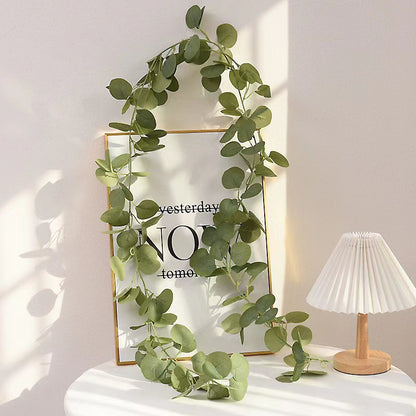 Realistic Faux Eucalyptus Vine with Lush Green Leaves - Perfect for Home Décor, Wedding Tables, and Event Styling