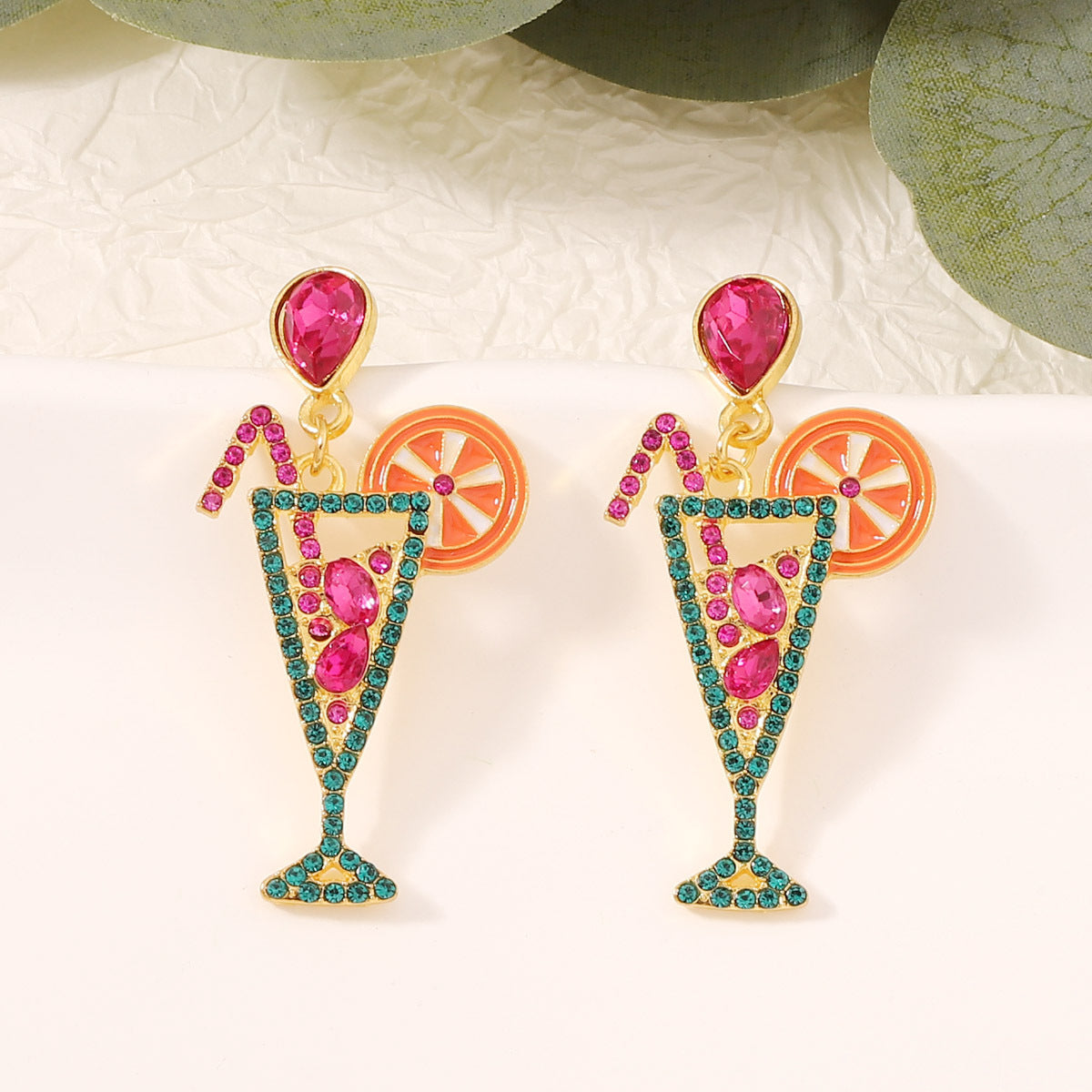 Creative Juice Cup Cocktail Earrings – Unique Bottle-Shaped Accessories Perfect for Girls, Fun and Whimsical Drink-Inspired Jewelry