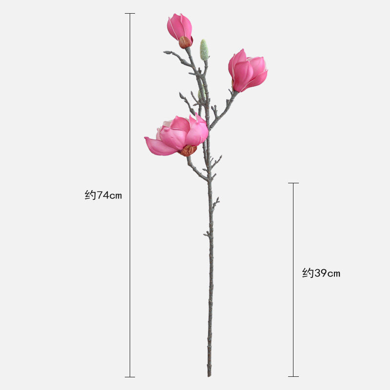 Realistic Magnolia Flower Decorative Accent for Home and Living Room -  EVA Cotton Fake Flower for Wedding Celebrations and Photography Props