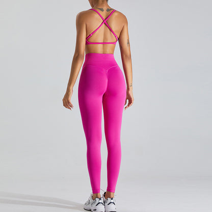 Seamless Women s Yoga Set Sportswear for Outdoor Running Quick Dry Leggings and Comfortable Fitness Apparel