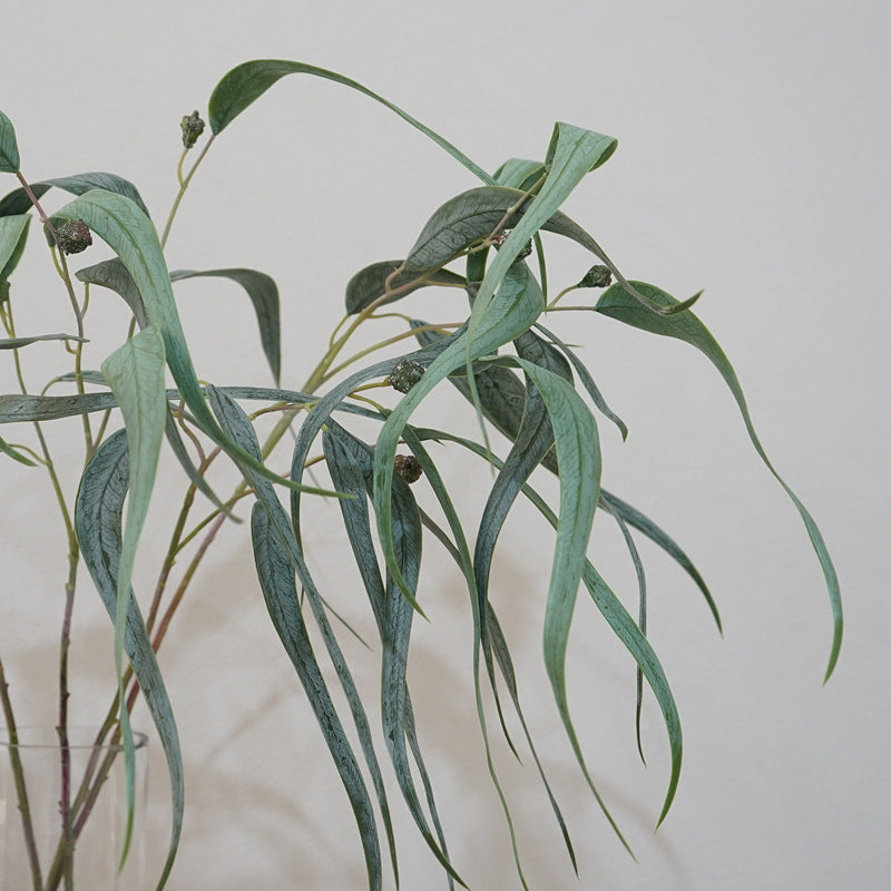 Nordic-Inspired Faux Eucalyptus Plants with Curved Leaves - Perfect Decorative Floral Arrangement for Your Living Room Featuring Soft Textured Eucalyptus and Willow Leaves