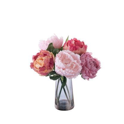 Realistic Single Stem Peony Artificial Flower - INS Style Decorative Home Accent for Weddings and Events, Perfect for Lasting Beauty in Your Decor - PJ1005