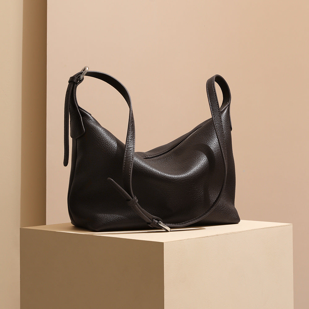 Genuine Leather Hobo Bag Vintage Inspired Spacious Commuter Tote for Everyday Use