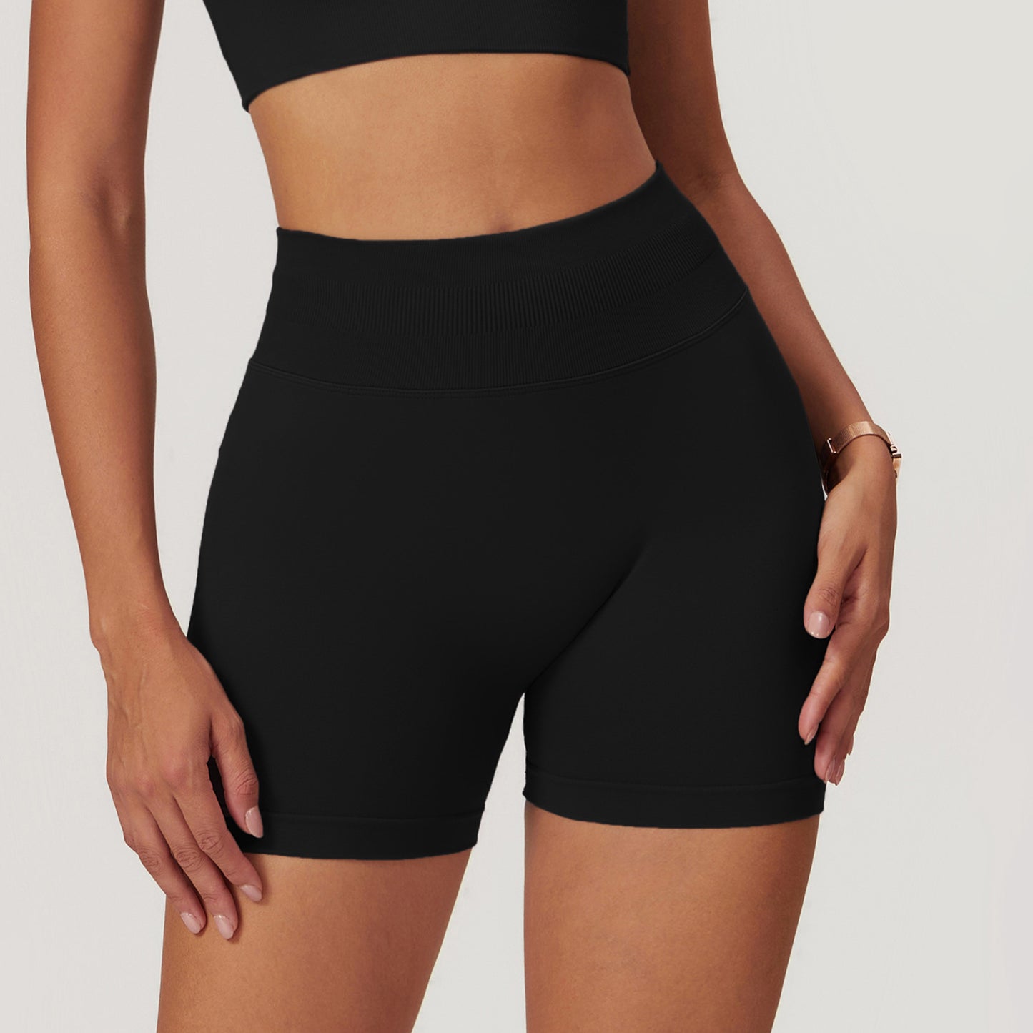 Seamless High Waisted Yoga Shorts for Women Summer Tight Fitting Lifting Running Workout Shorts with Quick Dry Fabric Style 7655