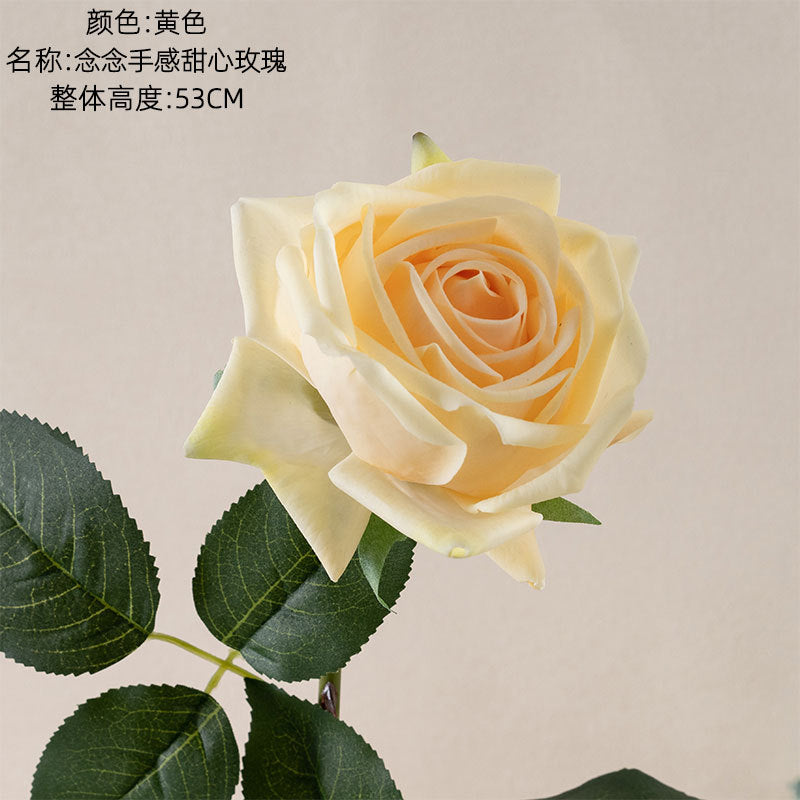 Charming Sweetheart Rose Artificial Flowers for Wedding Decor - Elegant INS Style Home Decoration, Realistic Touch, Perfect for Any Occasion - Model MW60004