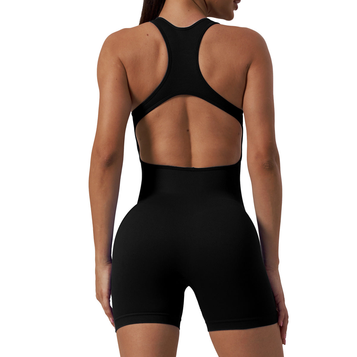 Seamless Women's Yoga Bodysuit with Shorts Comfortable Fitness Gear for a Flattering Look and Enhanced Performance