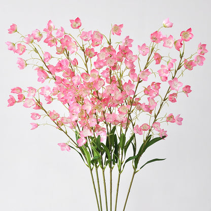 Realistic Lily of the Valley Artificial Flowers - Elegant Indoor Floor Decor for Living Rooms & Weddings - Stunning Two-Stem Bellflower Arrangement