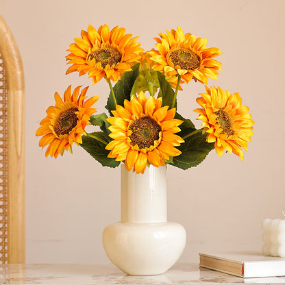 Realistic Single Stem Sunflower - Perfect for Home Décor, Wedding Decor, DIY Bouquet Arrangements, and Floral Craft Supplies