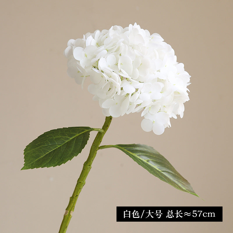 Realistic 3D Touch Hydrating Faux Hydrangea Flower Décor for Home, Dining Table, and Bedroom - Lifelike Silk Floral Arrangement Accent Piece