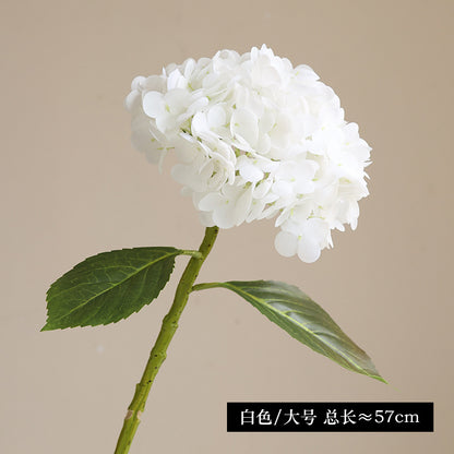 Realistic 3D Touch Hydrating Faux Hydrangea Flower Décor for Home, Dining Table, and Bedroom - Lifelike Silk Floral Arrangement Accent Piece