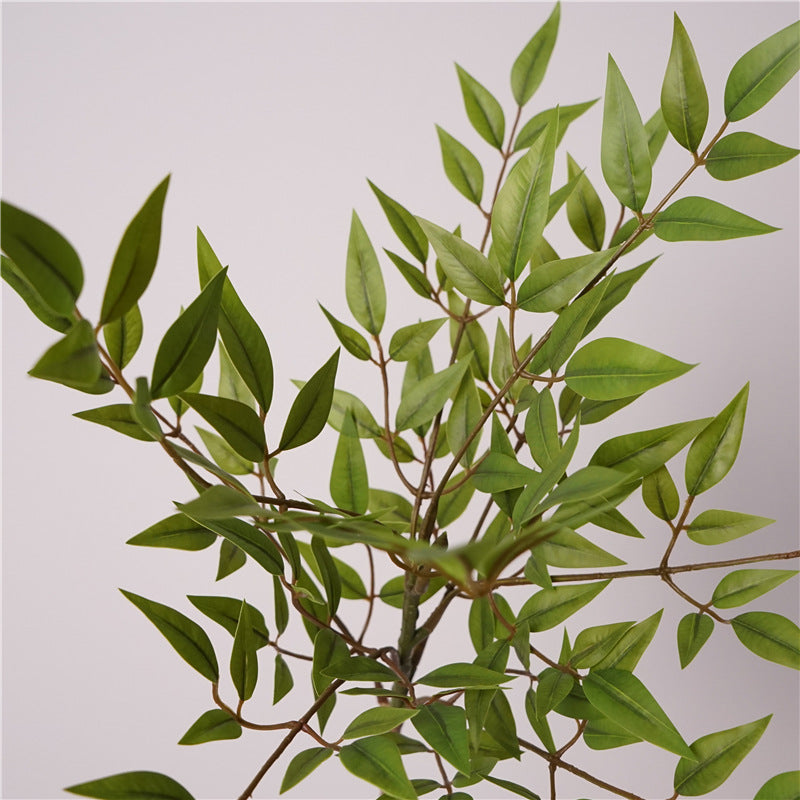 Lifelike Nandina Plant - Stylish High Branch Faux Greenery for Living Room Décor, Hydroponic Flower Arrangement, Nordic Home Accent for Hotels and Windows