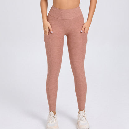 High Waisted Ruched Yoga Pants with Side Pockets for Peachy Butt Lift No Camel Toe for Fitness and Workouts