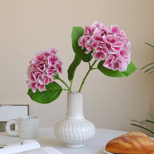 Realistic Quality Feel Hydrangea Faux Flower - Lifelike Decorative Piece for Living Rooms and Bedrooms, Perfect for Photography Props