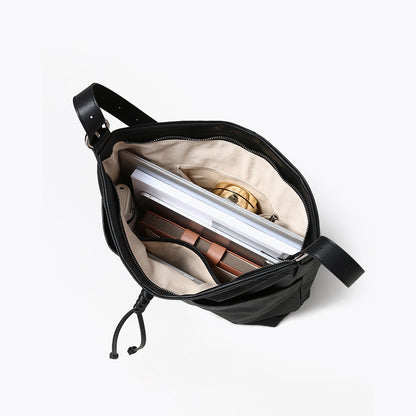 Luxurious Lazy Chic Genuine Leather Tote Bag with Bow Tassel Spacious Shoulder Bag for Everyday Use