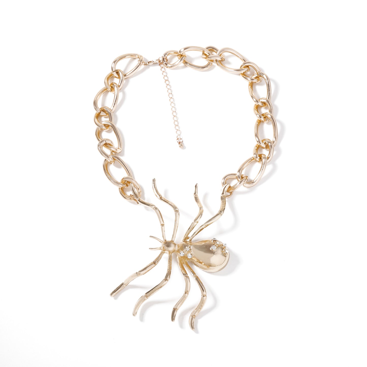Bold and Unique Stylish Alloy Spider Pendant Chain Necklace - Versatile Minimalist Design for All Occasions