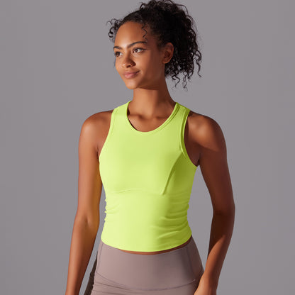 Seamless Sports Bra Yoga Top with Built in Cups Quick Dry Back Support for Running Training and Workout Sessions