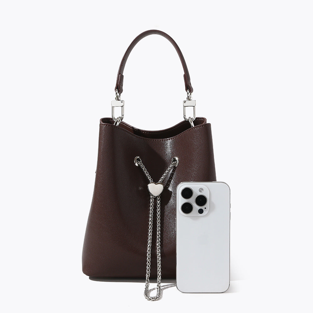 Elegant Fall Women's Shoulder Bag Luxe Leather Commuter Crossbody Casual Handheld Purse for Chic Style