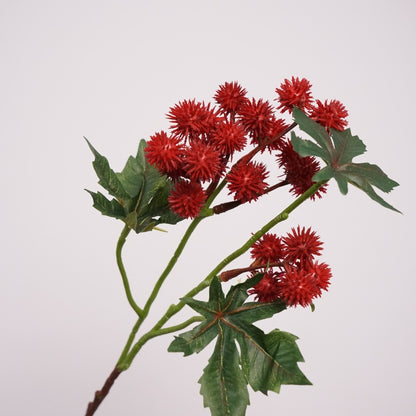 Stunning Nordic-Inspired Faux Flowers - Elegant Green & White Castor Bean and Celery Blossom Arrangements Perfect for Wedding Decor and Home Aesthetics