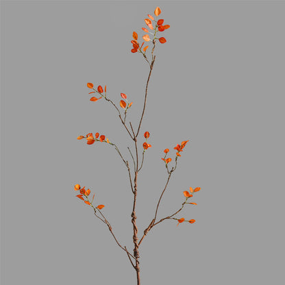 Zen-Inspired Faux Red Maple Leaf Home Decor - Elegant Artificial Flower Arrangement for Tranquil Entryway and Living Spaces