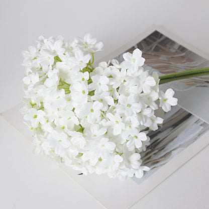 Realistic Hydrangea Bouquet - Stylish Faux Flower Arrangement for Hotel Dining Tables and Home Decor - Elegant Korean-Style Freshness