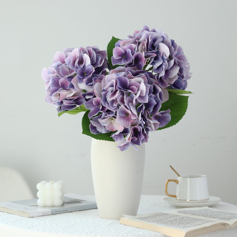 Luxury Touch Hydrating Faux Hydrangea Bouquet - Elegant Home Decor for Weddings and Living Rooms - Realistic Artificial Flowers for Stunning Floral Arrangements