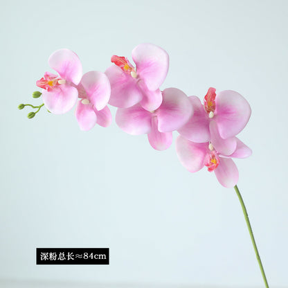 Silk Six-Head Phalaenopsis Orchid Artificial Flowers – Perfect for Living Room Decor, Wedding Venue Arrangements, and Elegant Home Accents