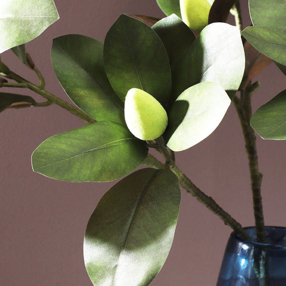 Stunning Silk Magnolia Leaf Artificial Flower Arrangement - Perfect for Photography Props, Home Décor, and Plant Landscaping