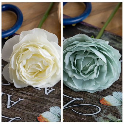 Elegant Faux Rose Bouquet for Home Decor and Weddings - Lifelike Silk Flowers in a Beautiful Design (Model PJ1010)