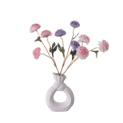 Stunning MACARON-Inspired 3-Head Wall Decoration Faux Flower Bouquet - Perfect for Home Decor and Wedding Celebrations | MW66776