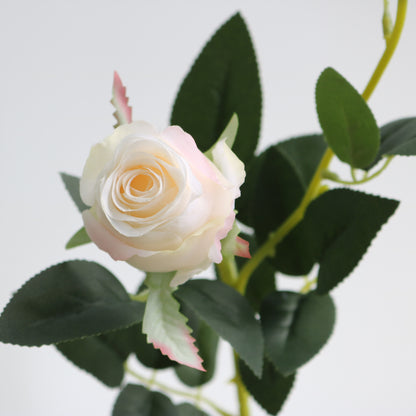 Elegant European Style Faux Bulgarian Rose for Home Décor and Wedding Celebrations - Beautifully Crafted Silk Rose Arrangement with Oil Painting Inspiration