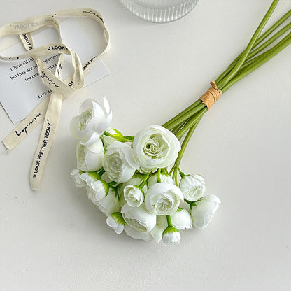 Mini Lotus Bud Artificial Flower Bouquet - Perfect Home Décor for Weddings, Tea Parties, and Stunning Photo Props