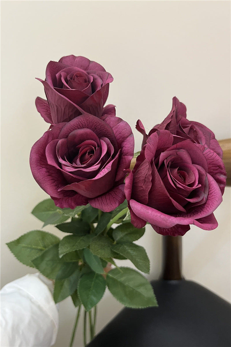 Luxury Touch Moisturizing Rose Single Stem Decoration - Elegant Diana Minimalist Fresh Desktop Ornament for Weddings & Floral Arrangements