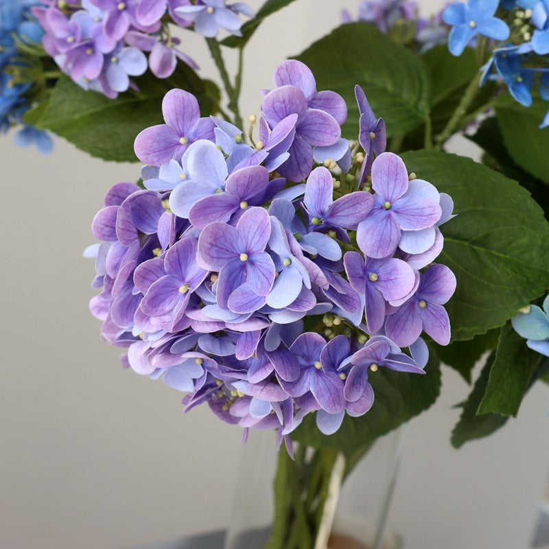 Realistic 3D Printed Purple Hydrangea Faux Flowers – Perfect for Home Decor, Sample Rooms, and Photography Props with Fruit Accents