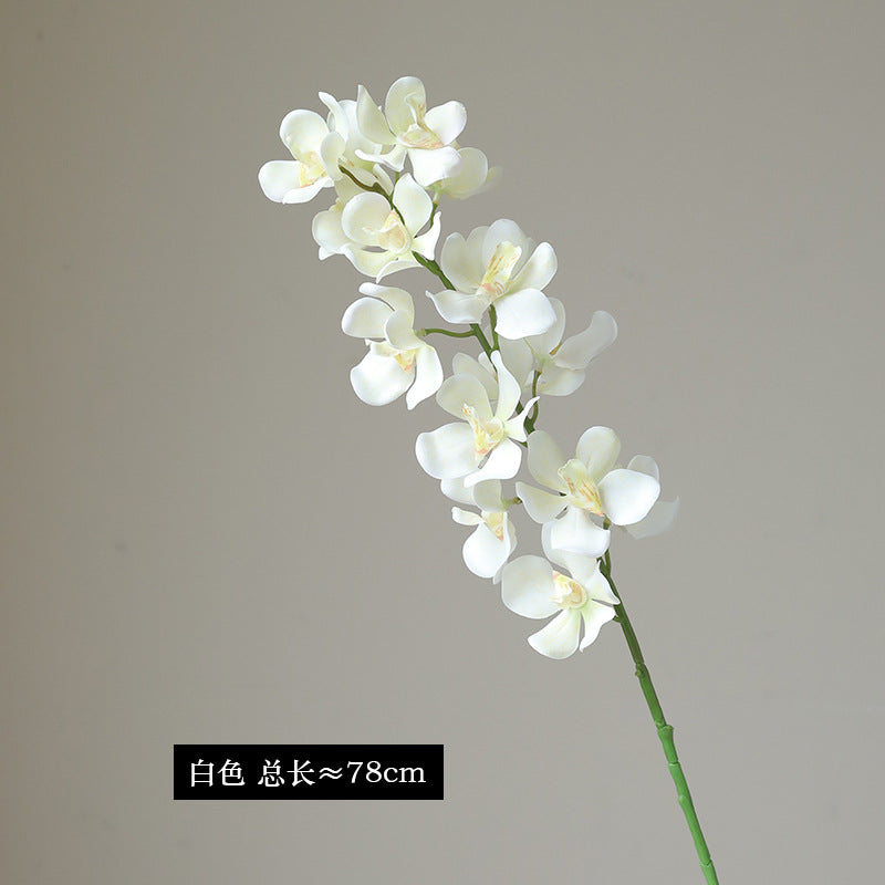 Lifelike East Asian Orchid Plant - Single Stem Artificial Flower for Home Décor, Weddings, and Hotel Arrangements