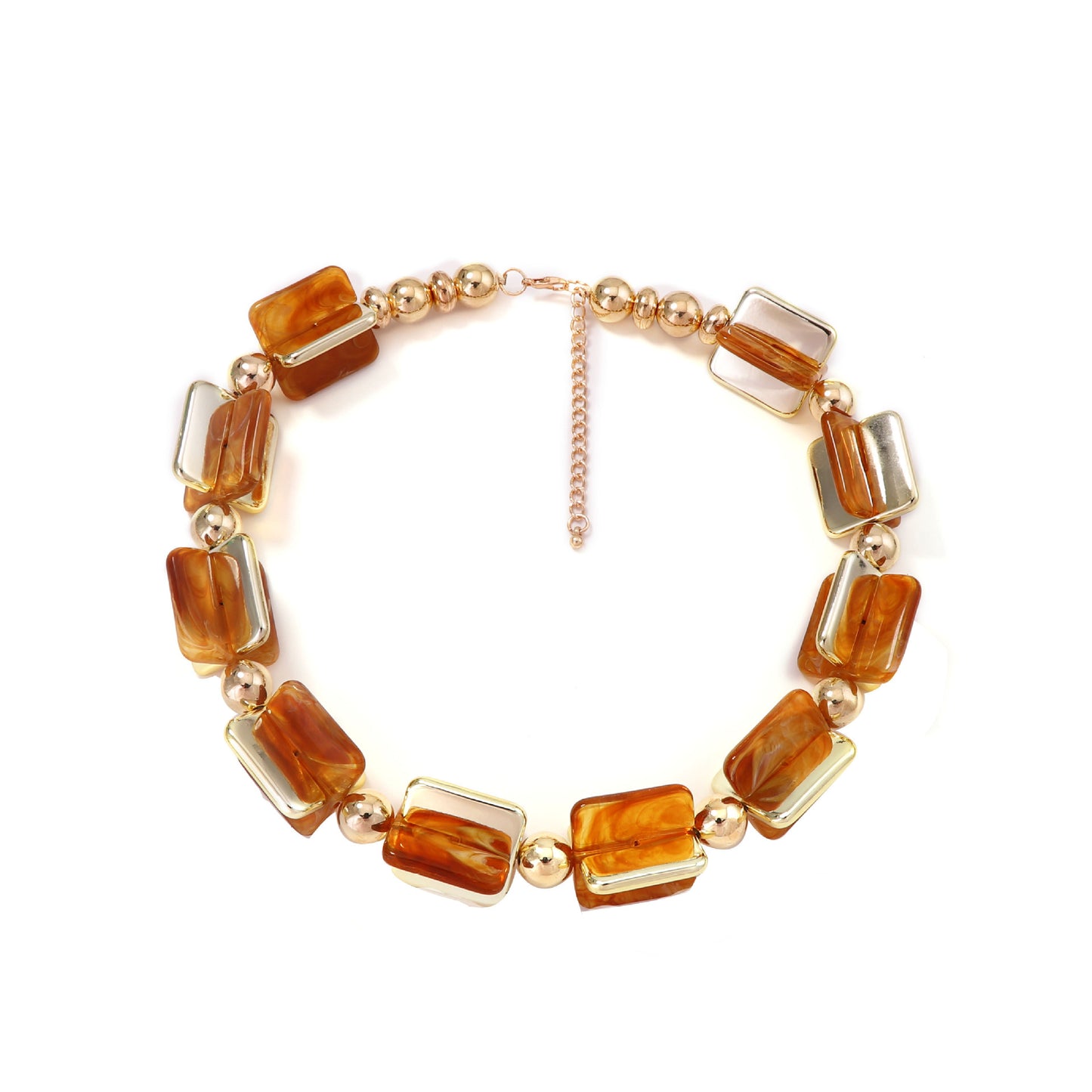 Creative Versatile Geometric Multi-Color Beaded Necklace – Unique, Minimalist Jewelry for Women